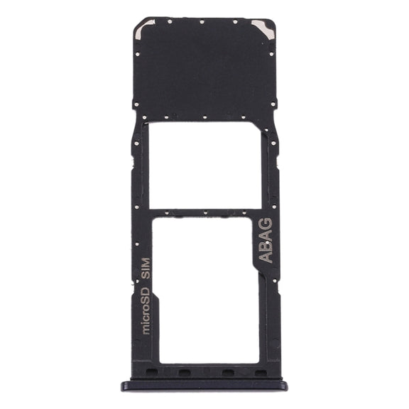 For Samsung Galaxy A21s SIM Card Tray + Micro SD Card Tray (Black)
