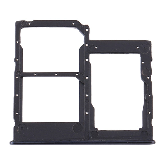 For Samsung Galaxy A41 / A415 SIM Card Tray + SIM Card Tray + Micro SD Card Tray (Black)