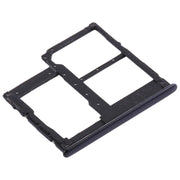 For Samsung Galaxy A41 / A415 SIM Card Tray + SIM Card Tray + Micro SD Card Tray (Black)