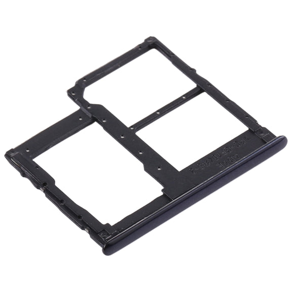 For Samsung Galaxy A41 / A415 SIM Card Tray + SIM Card Tray + Micro SD Card Tray (Black)