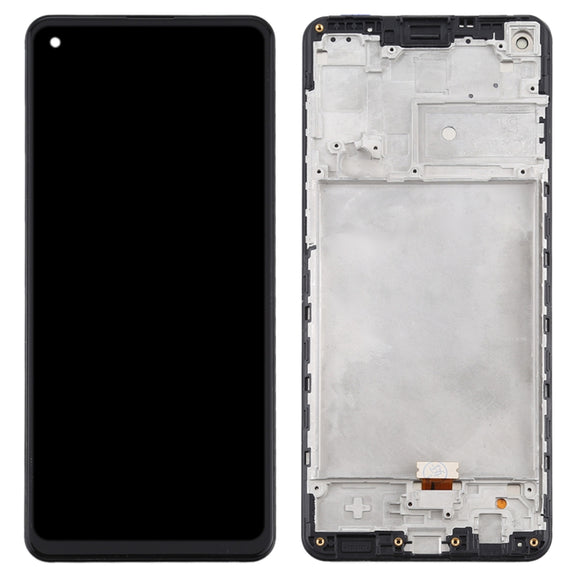 OEM LCD Screen for Samsung Galaxy A21s / SM-A217 Digitizer Full Assembly with Frame (Black)