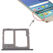 For Samsung Galaxy A8 Star / A9 Star SM-G8850 SIM Card Tray + SIM Card Tray / Micro SD Card Tray (Black)