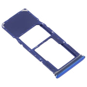 For Samsung Galaxy A9 (2018) SM-A920 SIM Card Tray + Micro SD Card Tray (Blue)