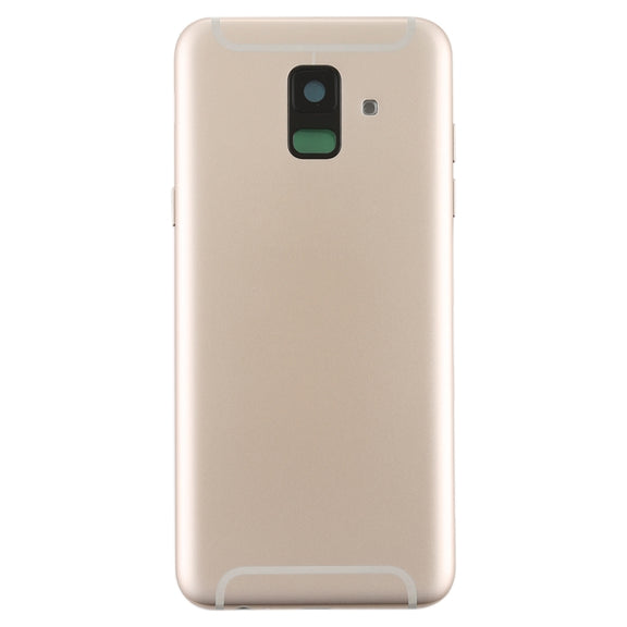For Galaxy A6 (2018) / A600F Back Cover with Side Keys & Camera Lens (Gold)