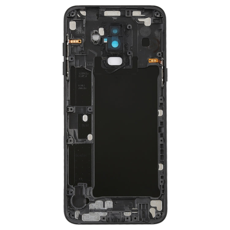 For Galaxy A6+ (2018) / A605 Back Cover with Side Keys & Camera Lens (Black)