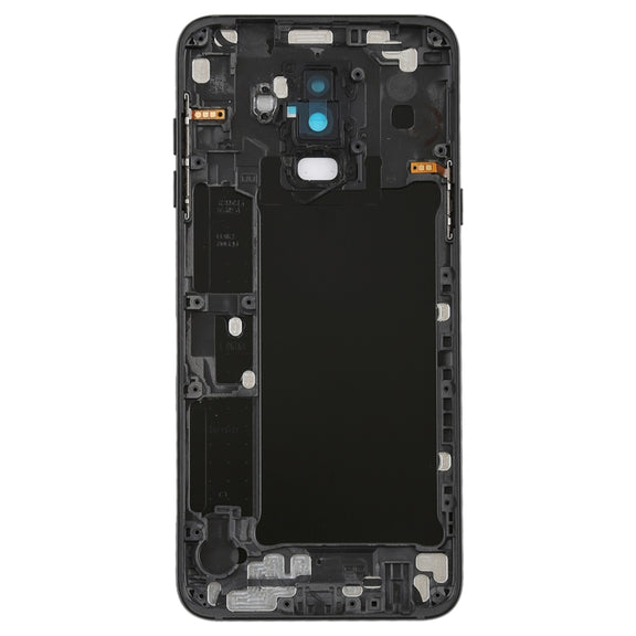 For Galaxy A6+ (2018) / A605 Back Cover with Side Keys & Camera Lens (Black)