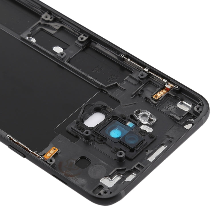 For Galaxy A6+ (2018) / A605 Back Cover with Side Keys & Camera Lens (Black)