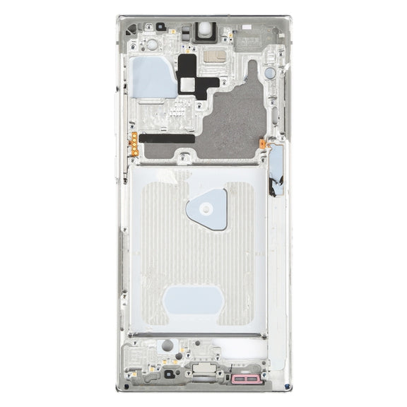 For Samsung Galaxy Note20 Ultra SM-N985F Middle Frame Bezel Plate With Parts (Silver)