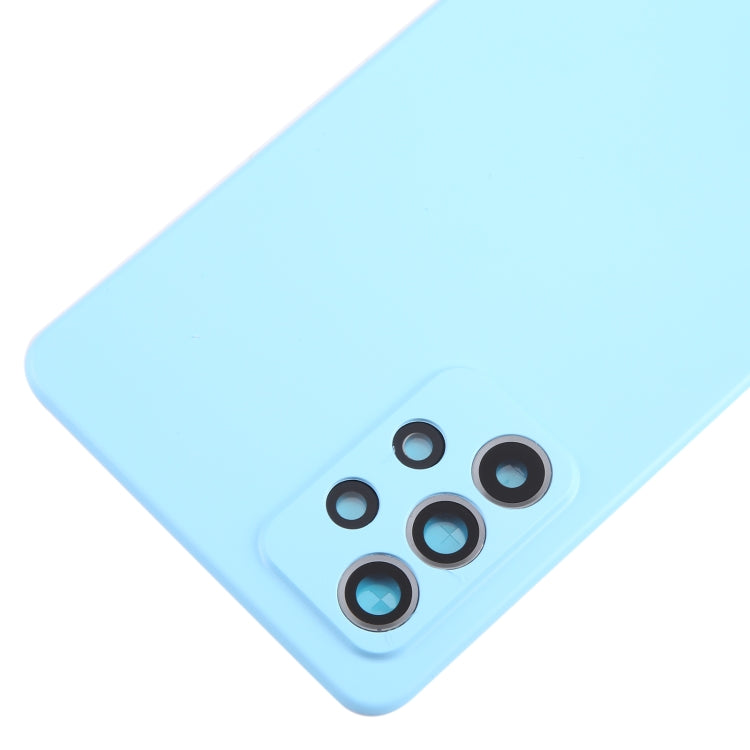 For Samsung Galaxy A52 5G / A52 4G Battery Back Cover with Camera Lens Cover(Blue)