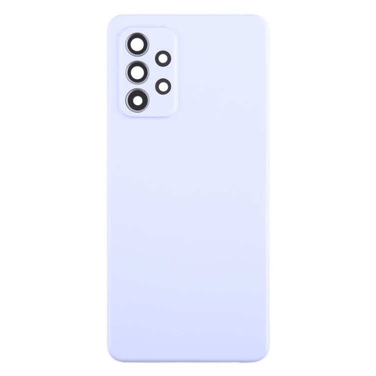 For Samsung Galaxy A52 5G / A52 4G Battery Back Cover with Camera Lens Cover(Purple)