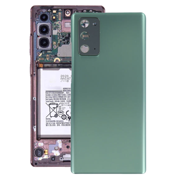 For Samsung Galaxy Note20 Battery Back Cover with Camera Lens Cover (Green)