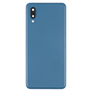 For Samsung Galaxy A02 Battery Back Cover with Camera Lens Cover (Blue)