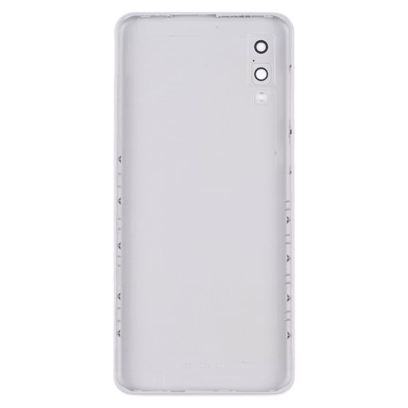For Samsung Galaxy A02 Battery Back Cover with Camera Lens Cover (White)