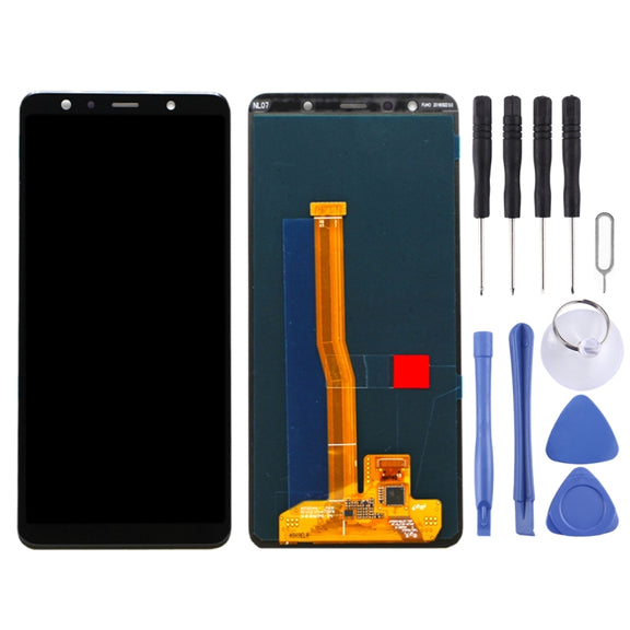 Original Super AMOLED LCD Screen for Galaxy A7 (2018), A750F / DS With Digitizer Full Assembly (Black)