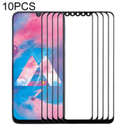 For Samsung Galaxy A40s 10pcs Front Screen Outer Glass Lens (Black)