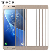 For Samsung Galaxy J7 (2016), J710F, J710FN, J710M/MN, J7108 10pcs Front Screen Outer Glass Lens (Gold)