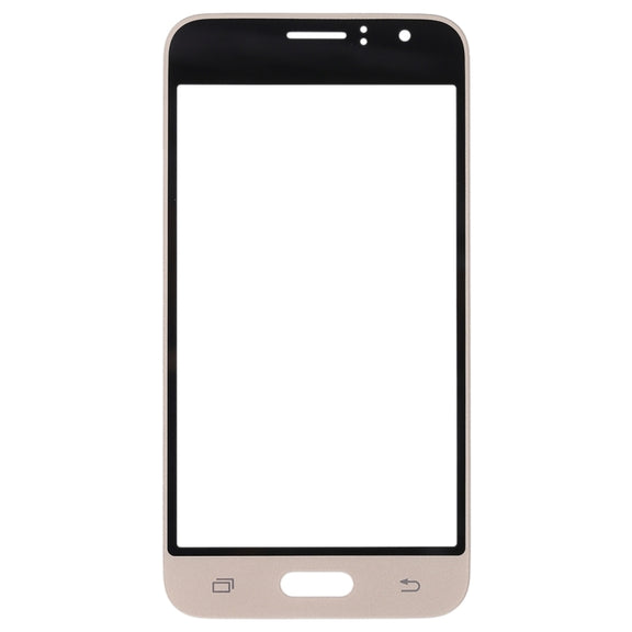 For Samsung Galaxy J1 (2016) / J120 10pcs Front Screen Outer Glass Lens (Gold)