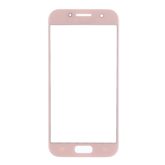 For Samsung Galaxy A7 (2017) / A720 10pcs Front Screen Outer Glass Lens (Pink)