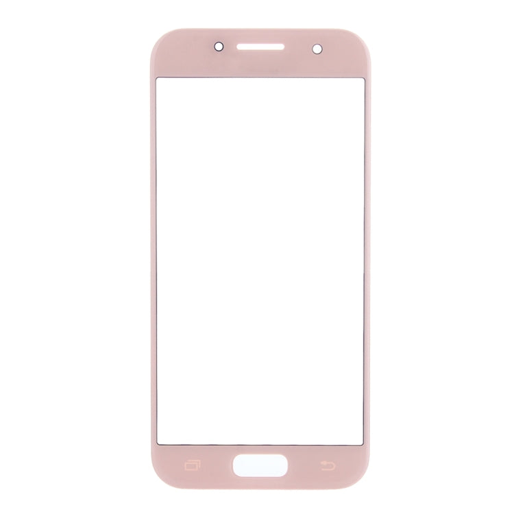 For Samsung Galaxy A7 (2017) / A720 10pcs Front Screen Outer Glass Lens (Pink)