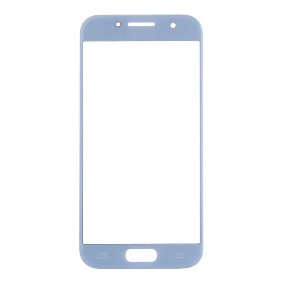 For Samsung Galaxy A7 (2017) / A720 10pcs Front Screen Outer Glass Lens (Blue)