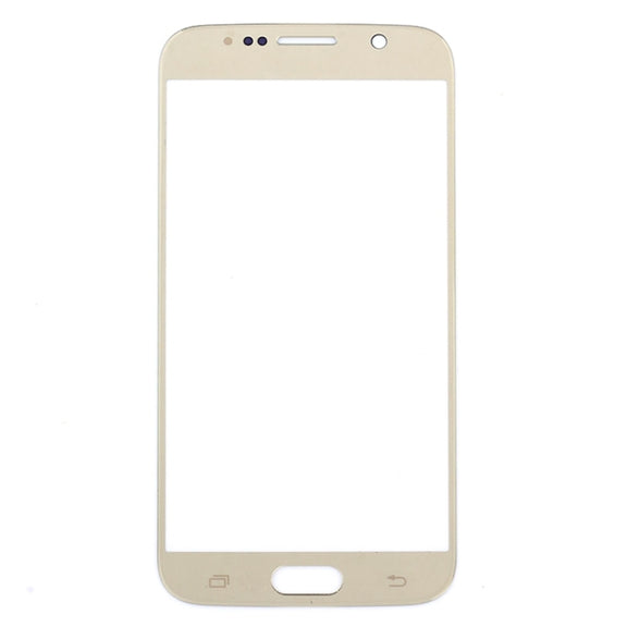 For Samsung Galaxy S6 / G920F 10pcs Front Screen Outer Glass Lens (Gold)
