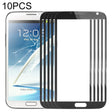 For Samsung Galaxy Note II / N7100 10pcs Front Screen Outer Glass Lens (Black) - free shipping - PMc TechLife - Order now!