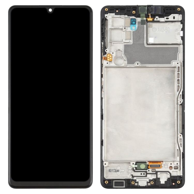 Original Super AMOLED LCD Screen for Samsung Galaxy A42 5G SM-A426 Digitizer Full Assembly with Frame (Black)