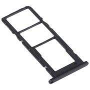For Samsung Galaxy A02s SM-A025 SIM Card Tray + SIM Card Tray + Micro SD Card Tray (Black)