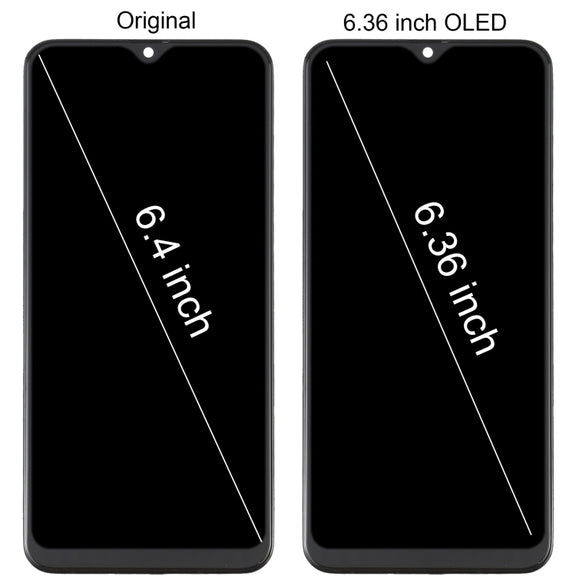 6.36 inch OLED LCD Screen for Samsung Galaxy A30S SM-A307 Digitizer Full Assembly with Frame (Black)