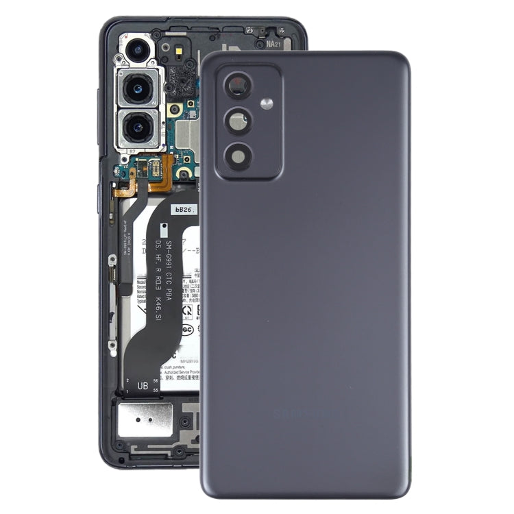 For Samsung Galaxy A82 Battery Back Cover With Camera Lens (Black)