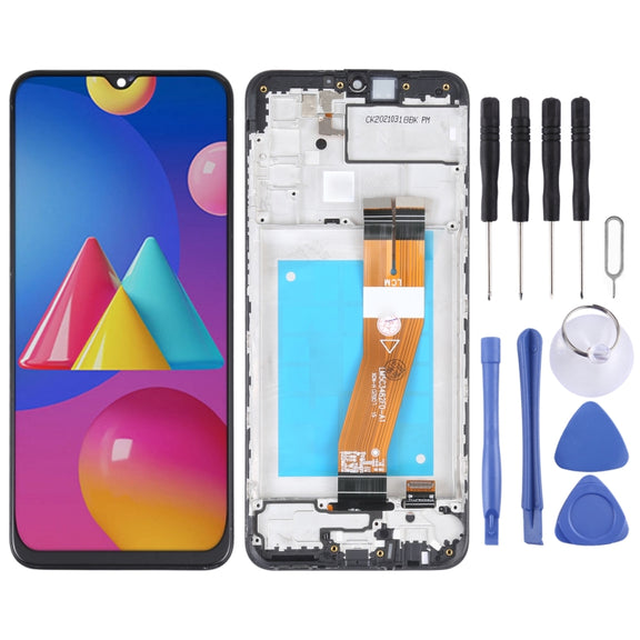 TFT Material LCD Screen and Digitizer Full Assembly With Frame for Samsung Galaxy M02s(Black)