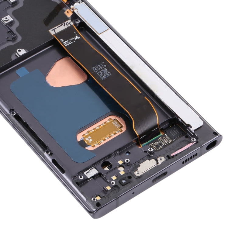Original Super AMOLED LCD Screen for Samsung Galaxy Note20 Ultra SM-N986(5G Version) Digitizer Full Assembly With Frame (Black)