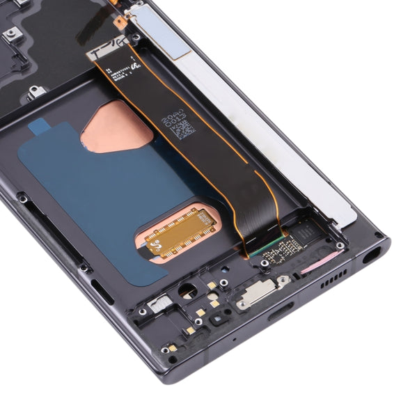 Original Super AMOLED LCD Screen for Samsung Galaxy Note20 Ultra SM-N986(5G Version) Digitizer Full Assembly With Frame (Black)