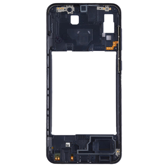 For Galaxy A20 Middle Frame Bezel Plate (Black)