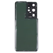 For Samsung Galaxy S21 Ultra 5G Battery Back Cover with Camera Lens Cover (Blue)
