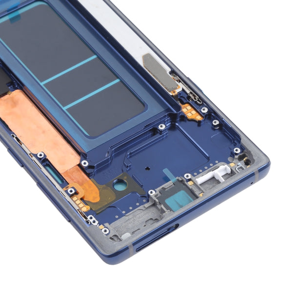 OLED LCD Screen for Samsung Galaxy Note9 SM-N960 Digitizer Full Assembly with Frame (Blue)