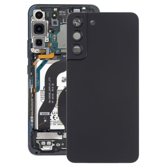 For Samsung Galaxy S22+ 5G SM-S906B Battery Back Cover with Camera Lens Cover (Black)