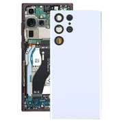 For Samsung Galaxy S22 Ultra 5G SM-S908B Battery Back Cover with Camera Lens Cover (White)