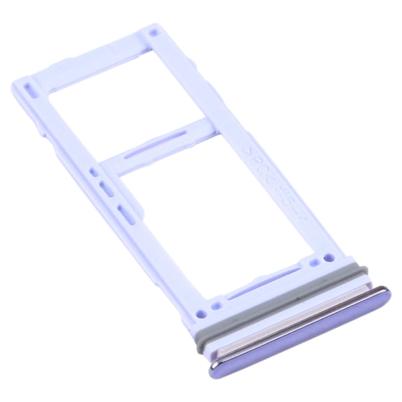 For Samsung Galaxy A72 SM-A725 SIM Card Tray + SIM Card Tray / Micro SD Card Tray (Purple)