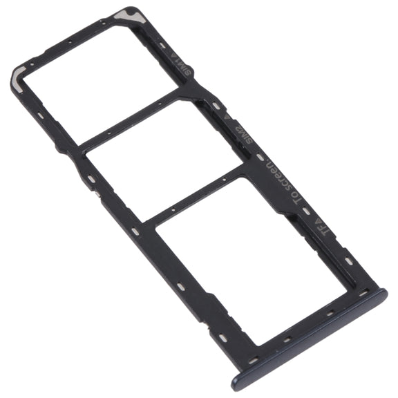 For Samsung Galaxy M42 5G SM-A436B Original SIM Card Tray + SIM Card Tray + Micro SD card tray (Black)