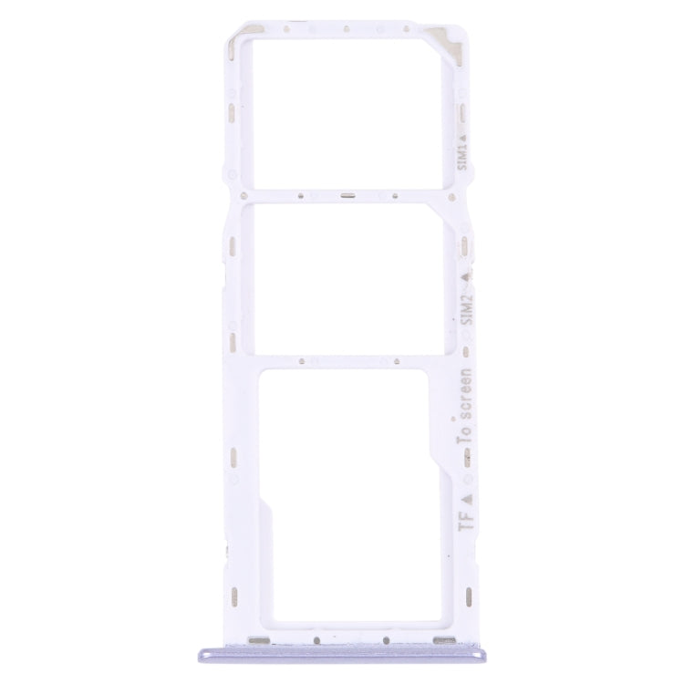 For Samsung Galaxy M42 5G SM-A436B Original SIM Card Tray + SIM Card Tray + Micro SD card tray (Purple)