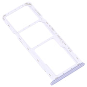 For Samsung Galaxy M42 5G SM-A436B Original SIM Card Tray + SIM Card Tray + Micro SD card tray (Purple)