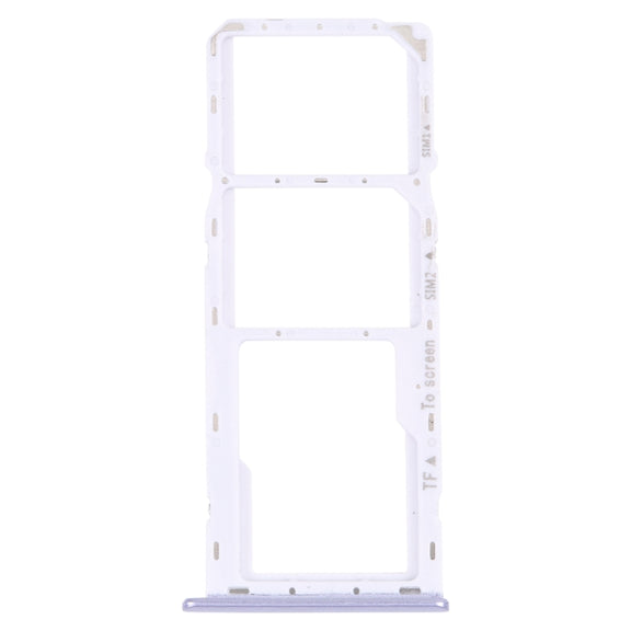 For Samsung Galaxy M42 5G SM-A436B Original SIM Card Tray + SIM Card Tray + Micro SD card tray (Purple)