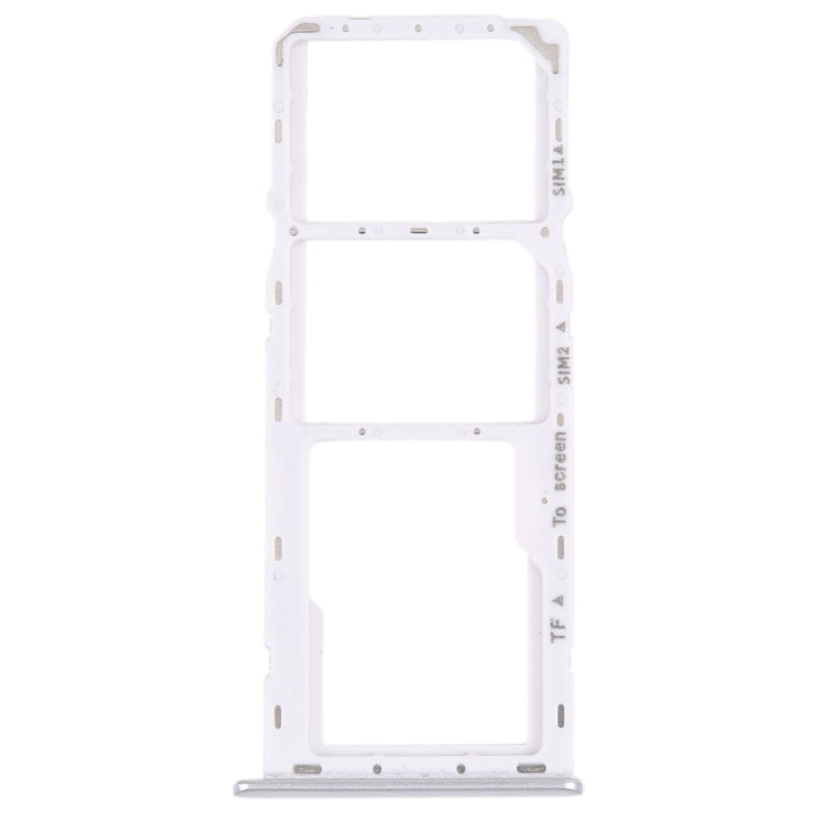 For Samsung Galaxy M42 5G SM-A436B Original SIM Card Tray + SIM Card Tray + Micro SD card tray (Silver)