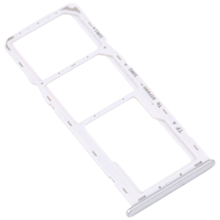 For Samsung Galaxy M42 5G SM-A436B Original SIM Card Tray + SIM Card Tray + Micro SD card tray (Silver)