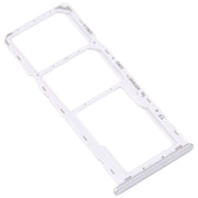 For Samsung Galaxy M42 5G SM-A436B Original SIM Card Tray + SIM Card Tray + Micro SD card tray (Silver)