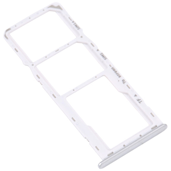 For Samsung Galaxy M42 5G SM-A436B Original SIM Card Tray + SIM Card Tray + Micro SD card tray (Silver)