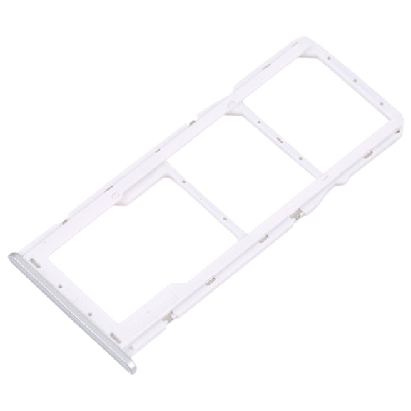 For Samsung Galaxy M42 5G SM-A436B Original SIM Card Tray + SIM Card Tray + Micro SD card tray (Silver)