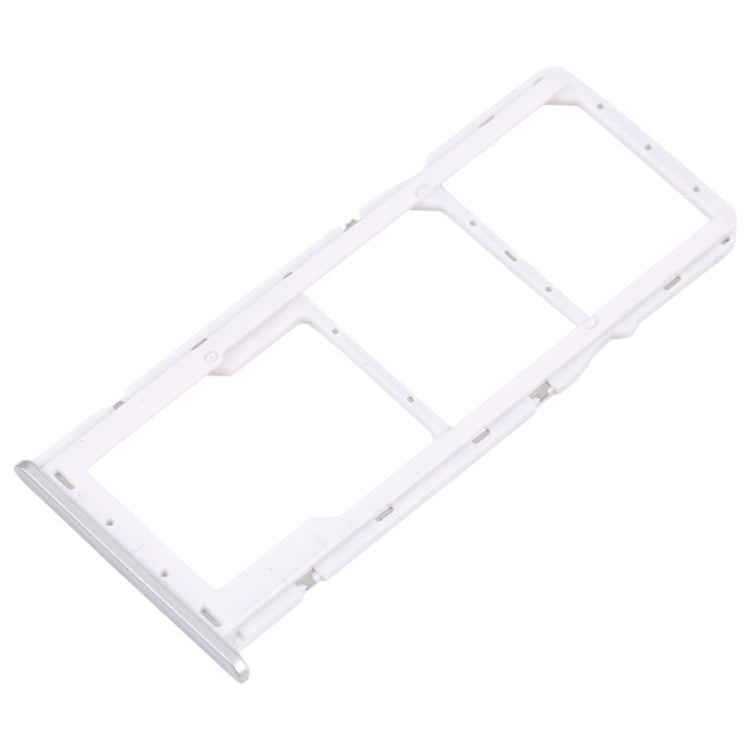 For Samsung Galaxy M42 5G SM-A436B Original SIM Card Tray + SIM Card Tray + Micro SD card tray (Silver)