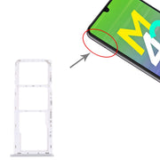 For Samsung Galaxy M42 5G SM-A436B Original SIM Card Tray + SIM Card Tray + Micro SD card tray (Silver)